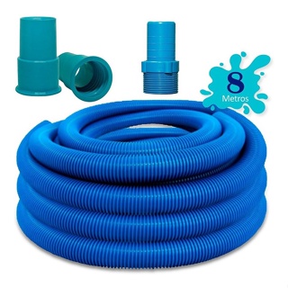 Kit Mangueira 8 Metros + 2 Ponteiras + 1 Adaptador Piscina em Oferta na Shopee