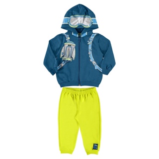 Conjunto Jaqueta e Calça em Moletom Quimby em Oferta na Shopee