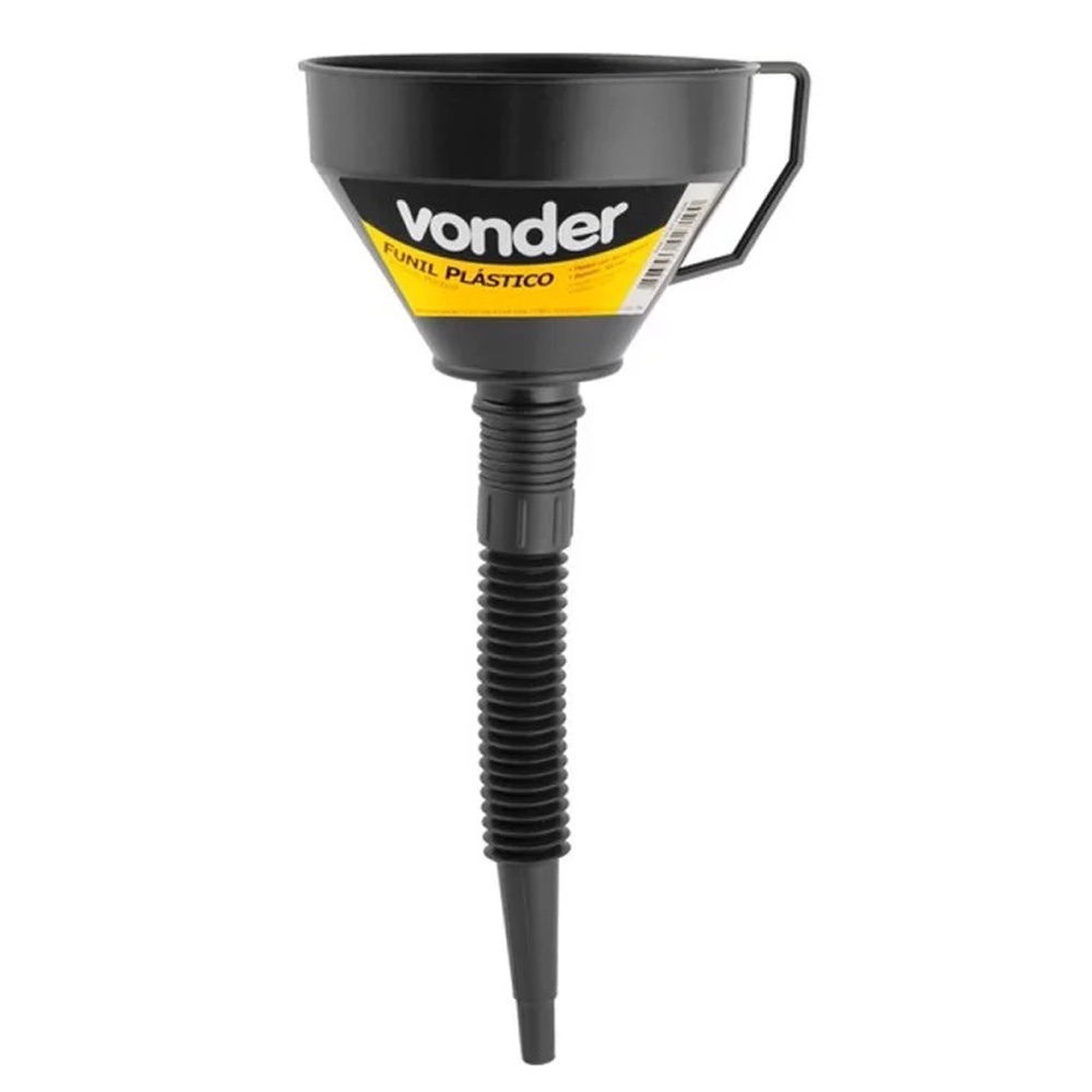 Funil de Plástico com Bico Flexível 160mm Vonder com Peneira em Oferta na Shopee