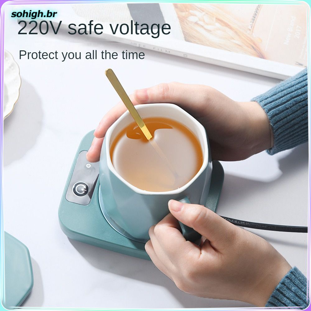 [SOH] Caneca elétrica, conjunto de caneca, aquecedor de aquecimento de água, almofada de aquecimento, aquecedor quente, esteira de temperatura constante, presentes para escritório em casa