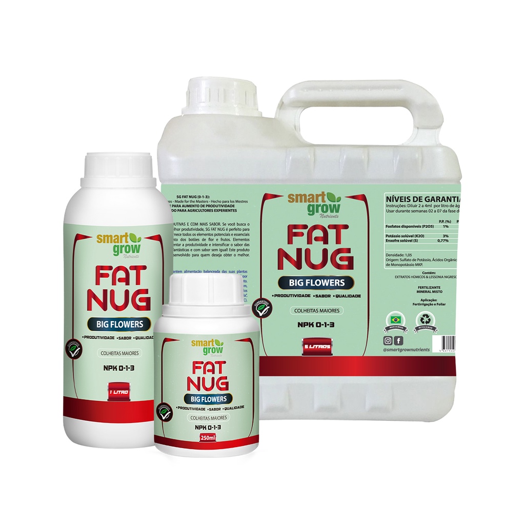 Fertilizante Fat Nug - Smart Grow - Flower Booster PK - Aminoácidos e Carboidratos Orgânicos em Oferta na Shopee