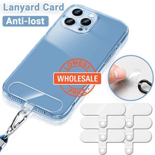 [Preço Por Atacado] [Destaque] Universal Phone Tether Gasket Card Neck Hanging Crossbody Rope Patch Transparente Para Telefone Celular Lanyard Substituição Anti-Perda De Cabo Fixo Clips Tab