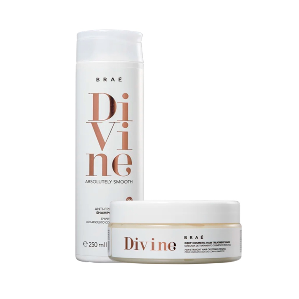 Kit Shampoo e Mascara Antifrizz BRAÉ Divine - Beauty