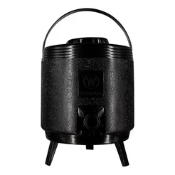 Botijão Térmico Preto 8 Litros Quente Frio 12H Termolar