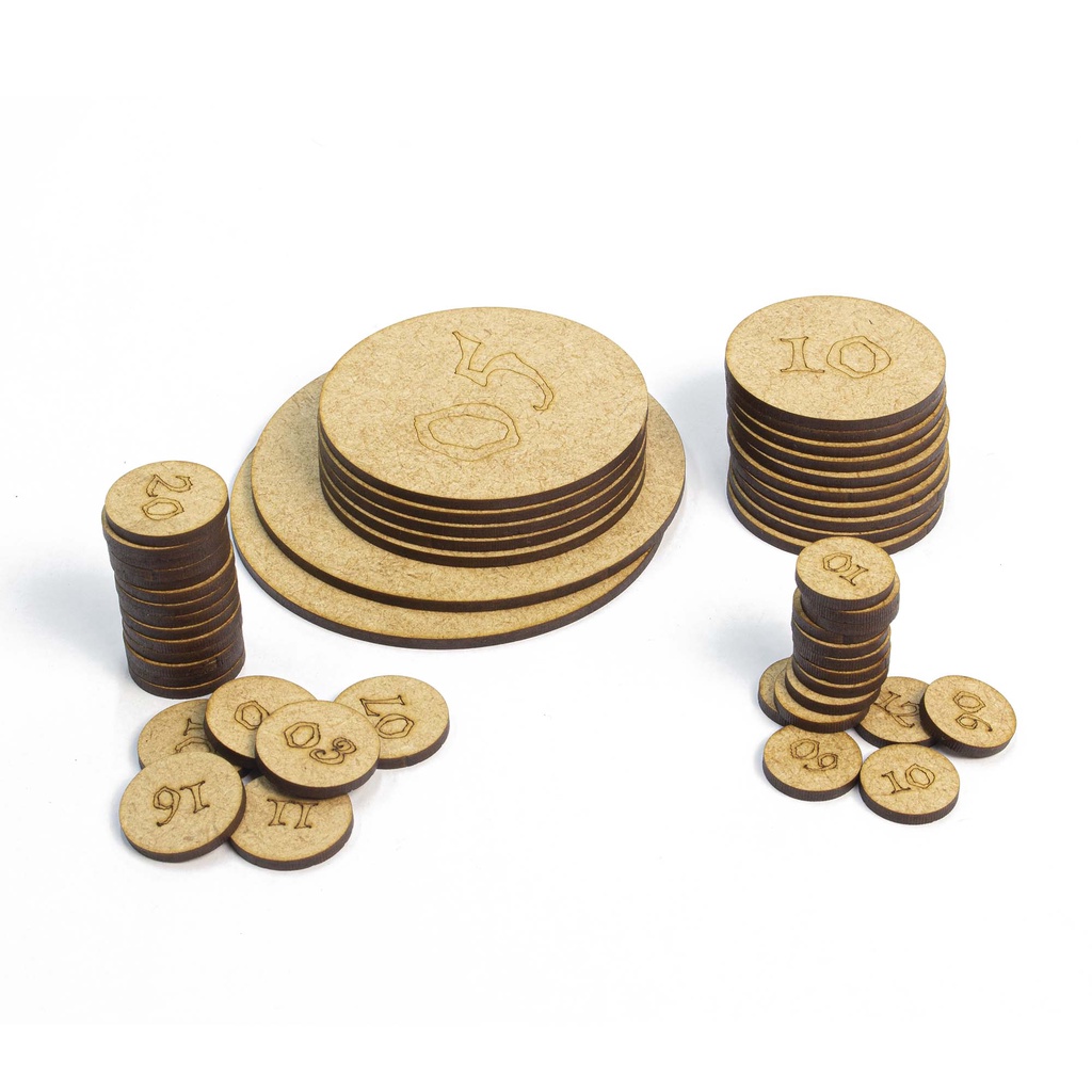 Kit de Tokens Numéricos para Miniaturas de RPG - Marcadores Práticos