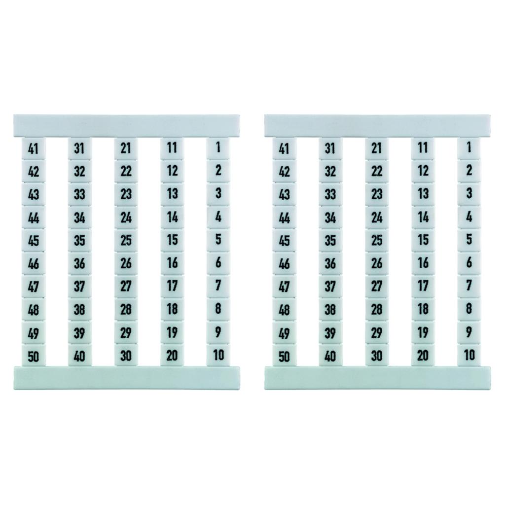 Kit 2 Marcadores Dekafix 1-50 5FS Branco Weidmuller