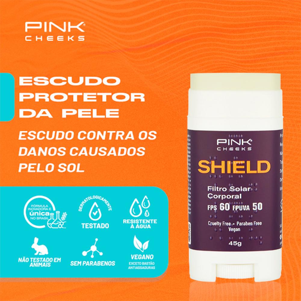 Detalhes do Pink Cheeks Shield FPS 60 FPUVA 50 Protetor Solar Corporal 45g
