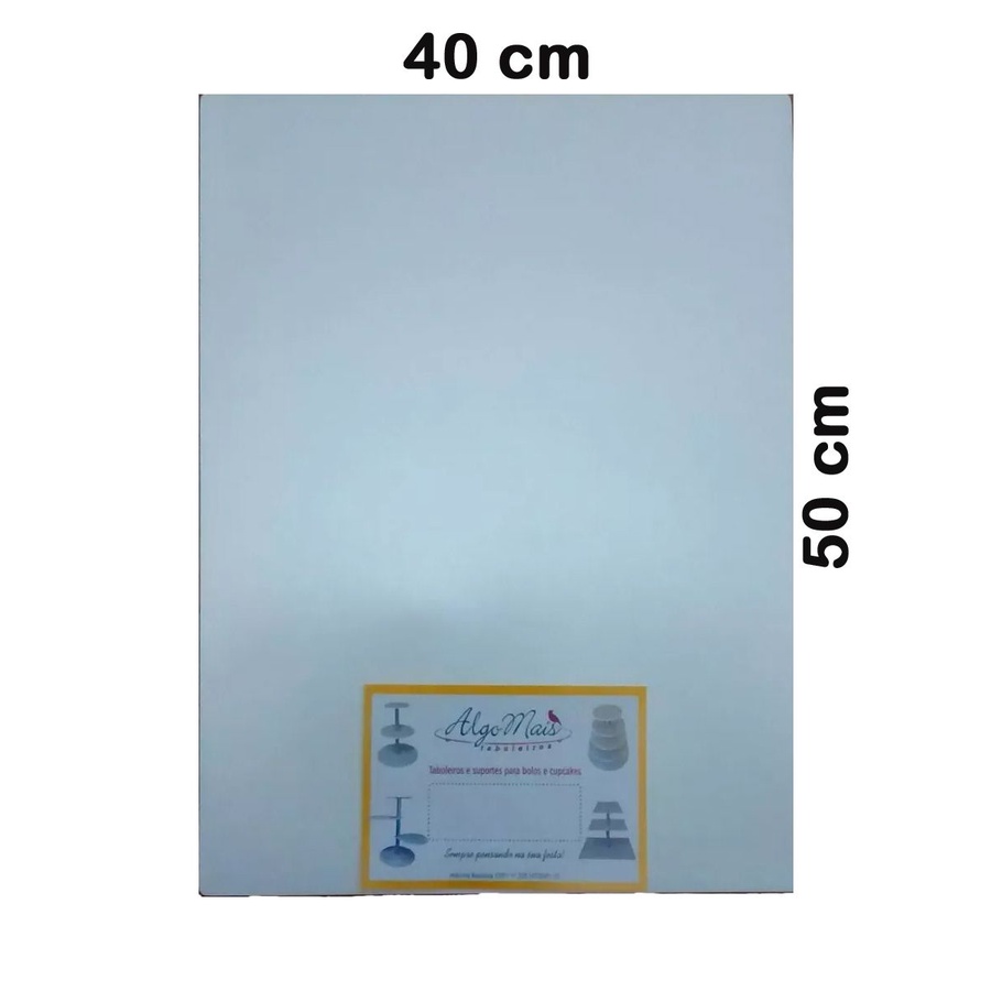 Tábua tabuleiro branca retangular 40x50cm em Oferta na Shopee