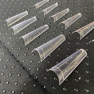 Kit 500 Abs Tips Bailarina Curvatura C Unha Gel Transparente ou Branco ZEM