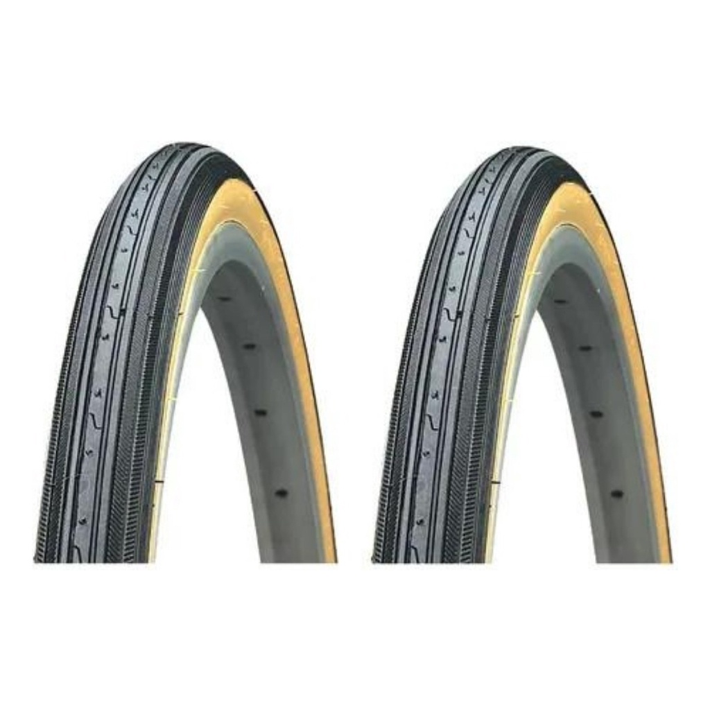 Par Pneu Kenda Aro 27 X 1.1/4 Bike Caloi 10 Monark Com Faixa
