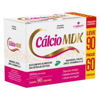 CÁLCIO MDK LEVE 90 / PAGUE 60 CÁPS - LA SAN-DAY