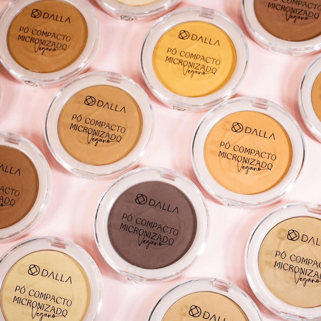 Pó Compacto Micronizado Vegano Dalla - Textura Uniforme / Aparencia Natural em Oferta na Shopee