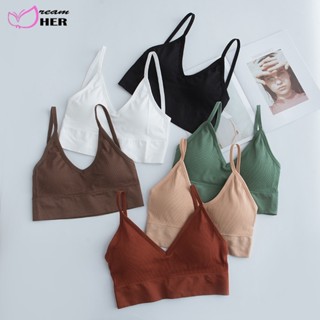 Kit 1/4 Sutiã Esportivo com bojo removível Sem Costura Confortável Sexy Para Mulheres /fitness/Yoga/Esportes
