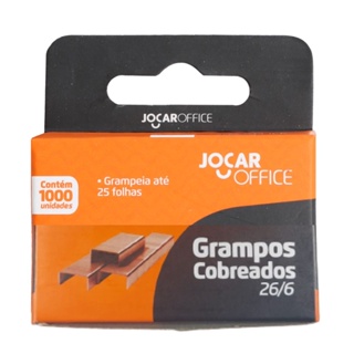 GRAMPO PARA GRAMPEADOR COBREADO 26/6 CAIXA COM 1000 UN - LEONORA em Oferta na Shopee