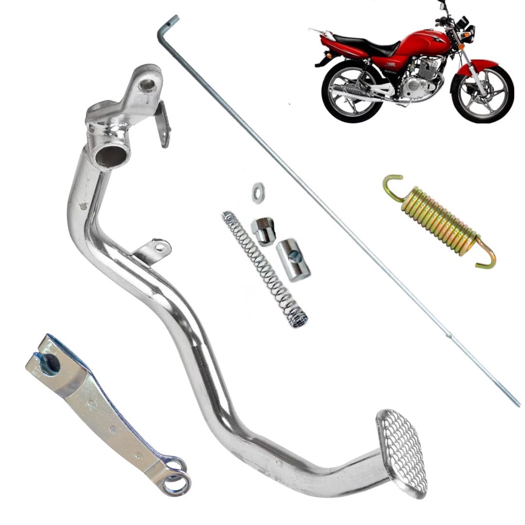Pedal Freio + Braço Varão Mola Vareta suzuki katana 125