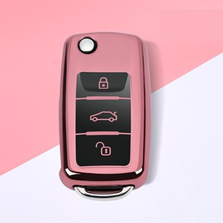Nova Tpu colorida Volkswagen Passat Gol Voyage Golf Jetta Pola Polo Carro Chave Capa