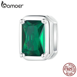 BAMOER 925 Sterling Silver Clip Esmeralda Prata Fivela De Para Acessórios De Moda Track