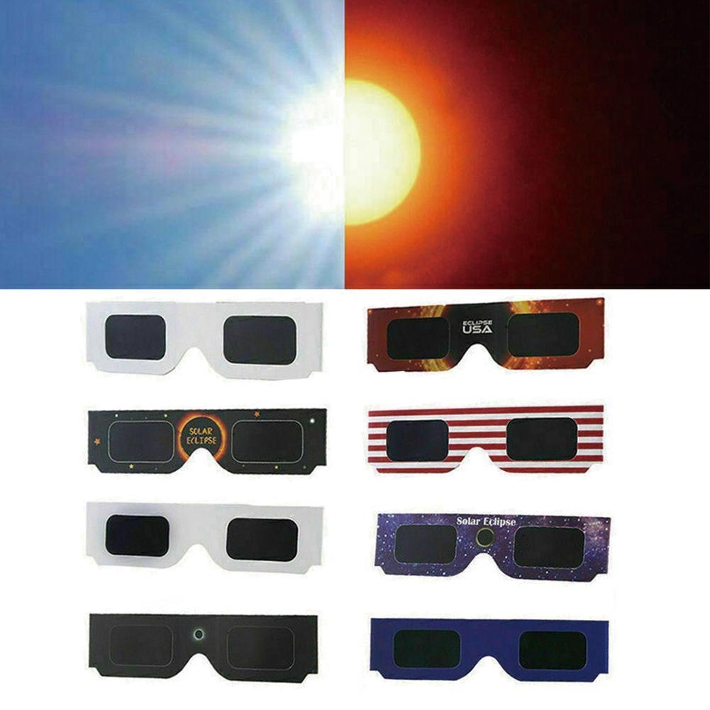 10pcs Eclipse Solar Óculos Observação Astronômico Telescópio Acessórios Cor Aleatória Full Frame