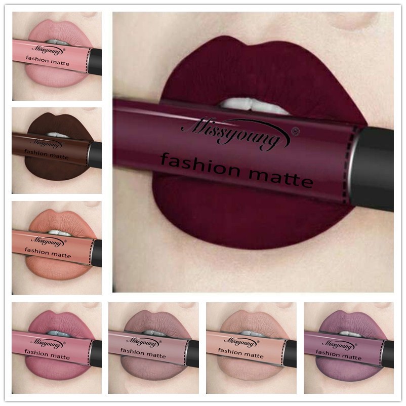 Baton Líquido Mate , Batom Vermelho Escuro Roxo Púrpura Púrpur