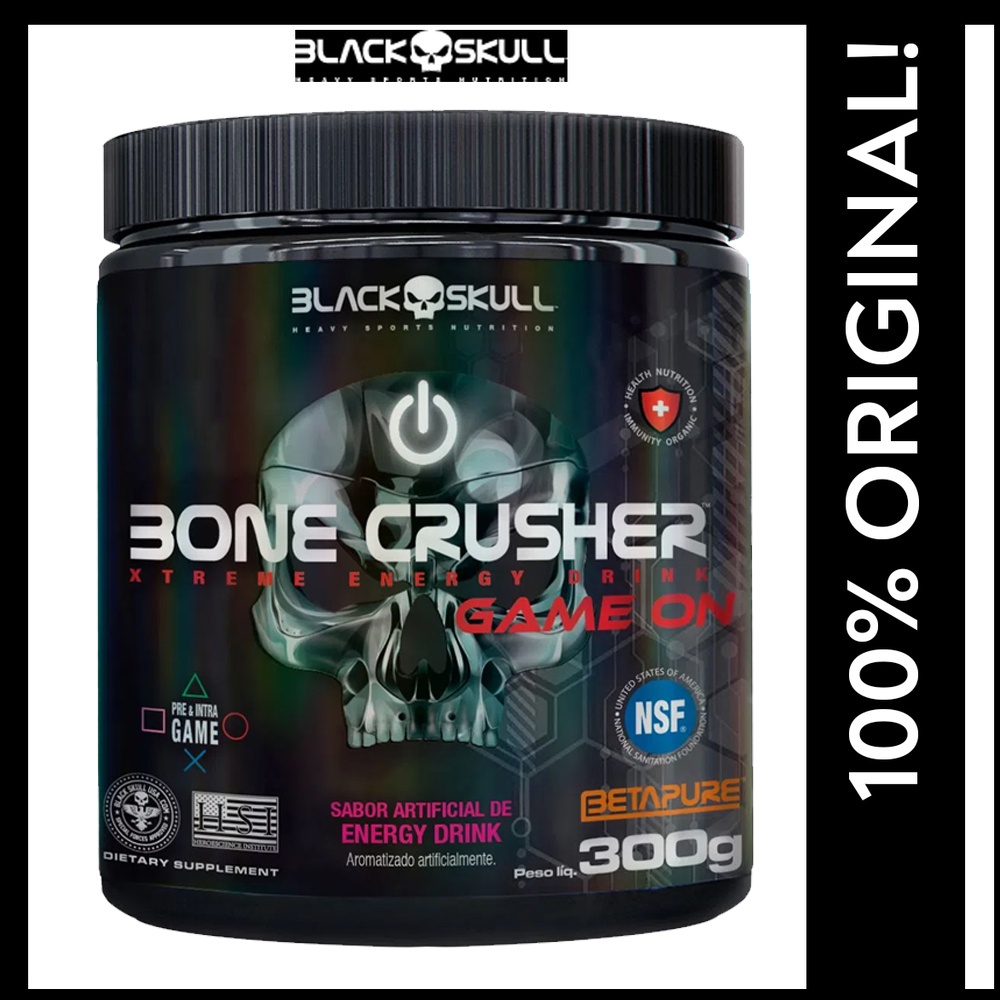 Pre Treino Black Skull Bone Crusher Game ON 300G