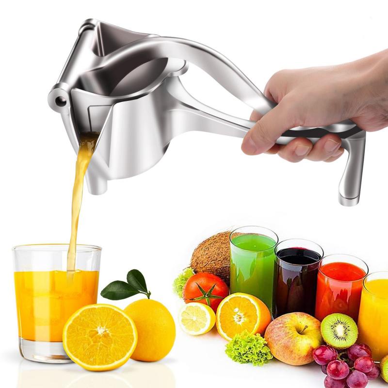 Espremedor De Sucos Manual Laranja Limão Com Bico Frutas Suco Natural Multiuso Juicer Fruta Aço Inox Cozinha