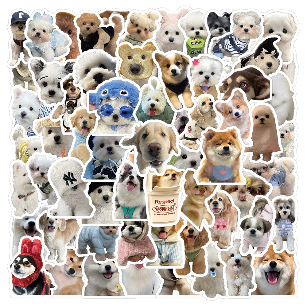 200/100 Pçs Engraçado Bonito Animais De Estimação Filhote De Cachorro Gatinho Adesivos Para Bagagem Caso Do Telefone Por