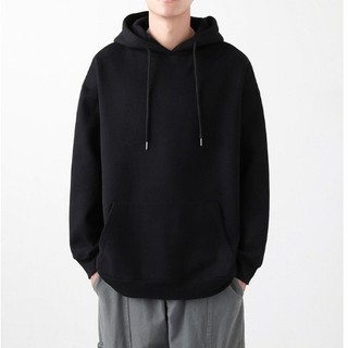Blusa Moletom Canguru Liso Preto Com Capuz e Bolsos  Com capuz ou sem Capuz Casaco de Frio Unissex Sueter Promoção