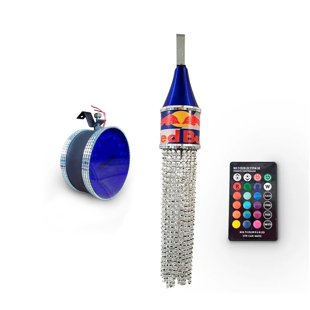 Abajur Luminária Balão Caminhão 12v C/Controle + Canhão Led Azul 12v