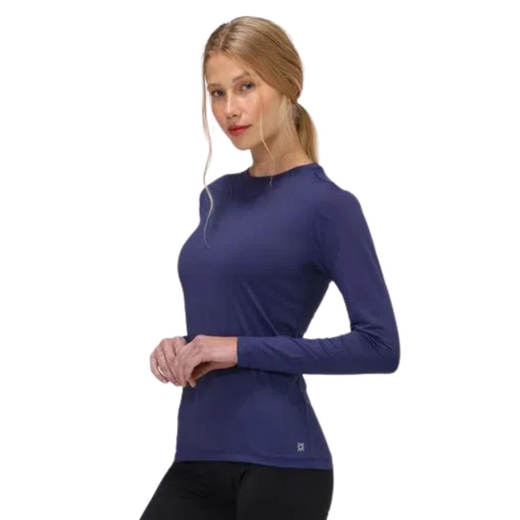Camisa Feminina Proteção Solar Uv+50 Camiseta Segunda Pele Térmica Longa Moda Praia Esporte Uv.Line