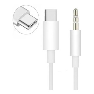 Cabo Auxiliar Tipo C Macho P2 3.5mm 1 Metro Branco