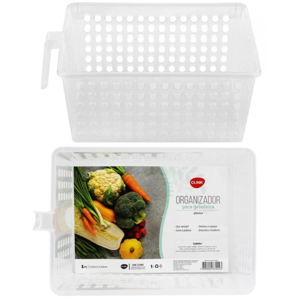 Cesto Organizador para Geladeira e Frutas Clink (GG)