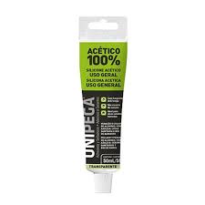 Silicone Acético Bisnaga 50g Branco ou Transparente | Veda e Sela superfícies como Pia, Box, Calhas, Vidros