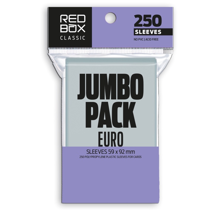 Sleeve Redbox Euro 59 x 92 mm Jumbo Pack - 250 unidades