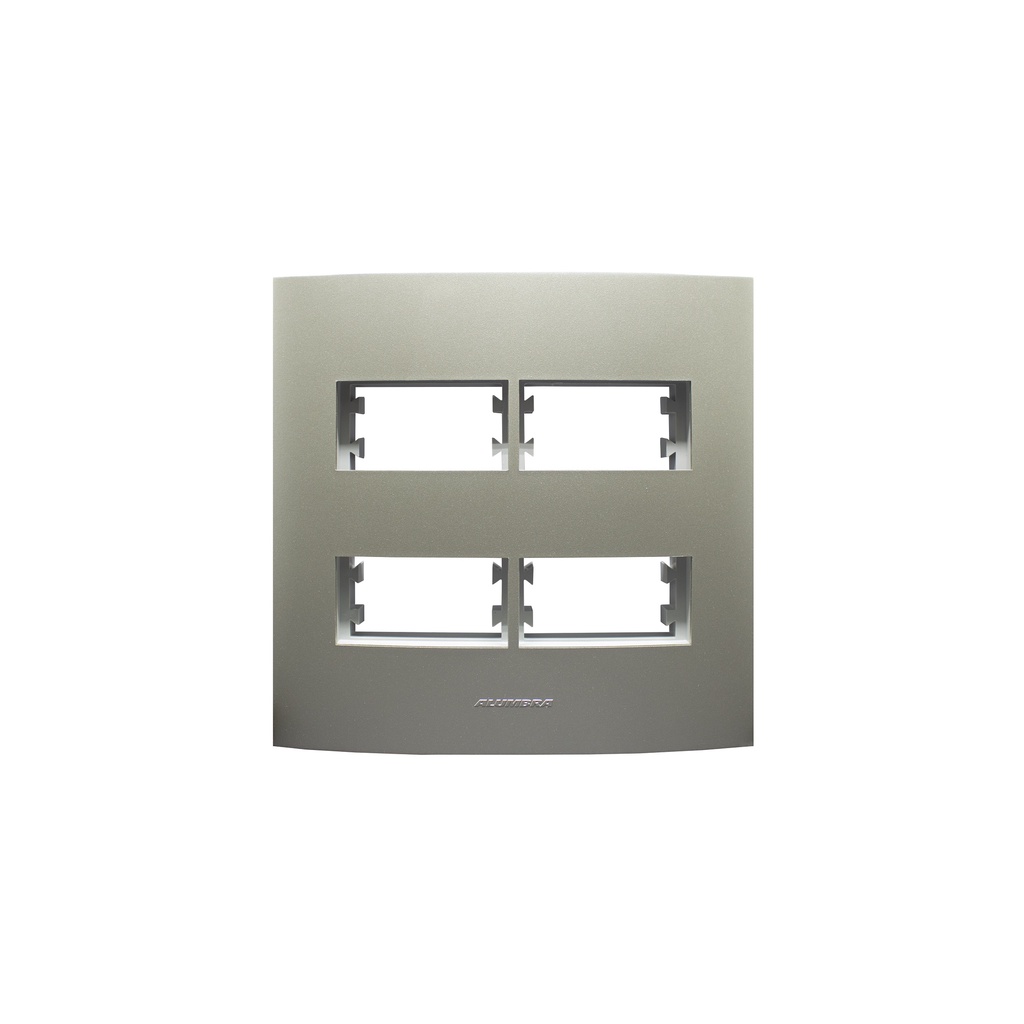 Placa 4x4 4 Módulos Inova Pro Class 85431 Alumbra Champagne