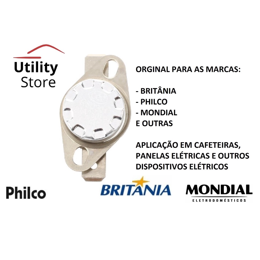 Termostato KSD 301 150° 250V 10A - Universal para Cafeteiras e Panelas Elétricas - Várias marcas