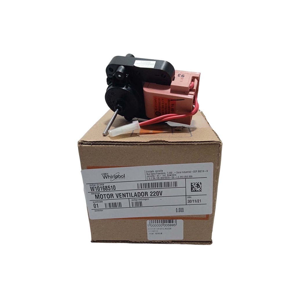 Motor Ventilador para Refrigerador Brastemp W10168510 220v