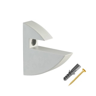 4 Suporte Tucano Fixo 15mm Prateleira Madeira Plástico Branco