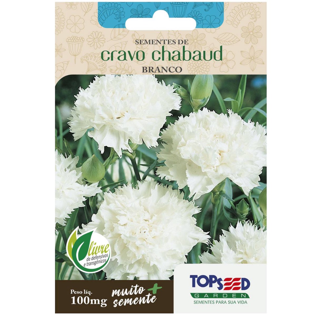 Sementes de Cravo Chabaud (Branco) TOPSEED