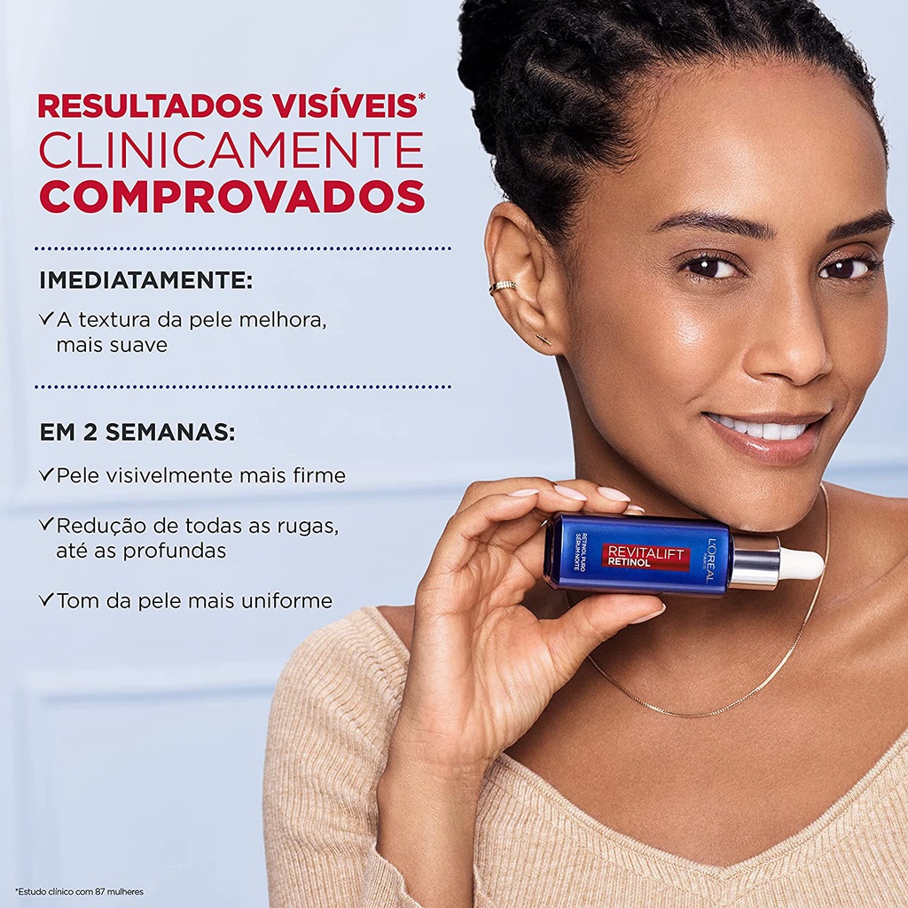 Detalhes do Sérum Retinol Antirrugas Revitalift Noturno Loréal Paris