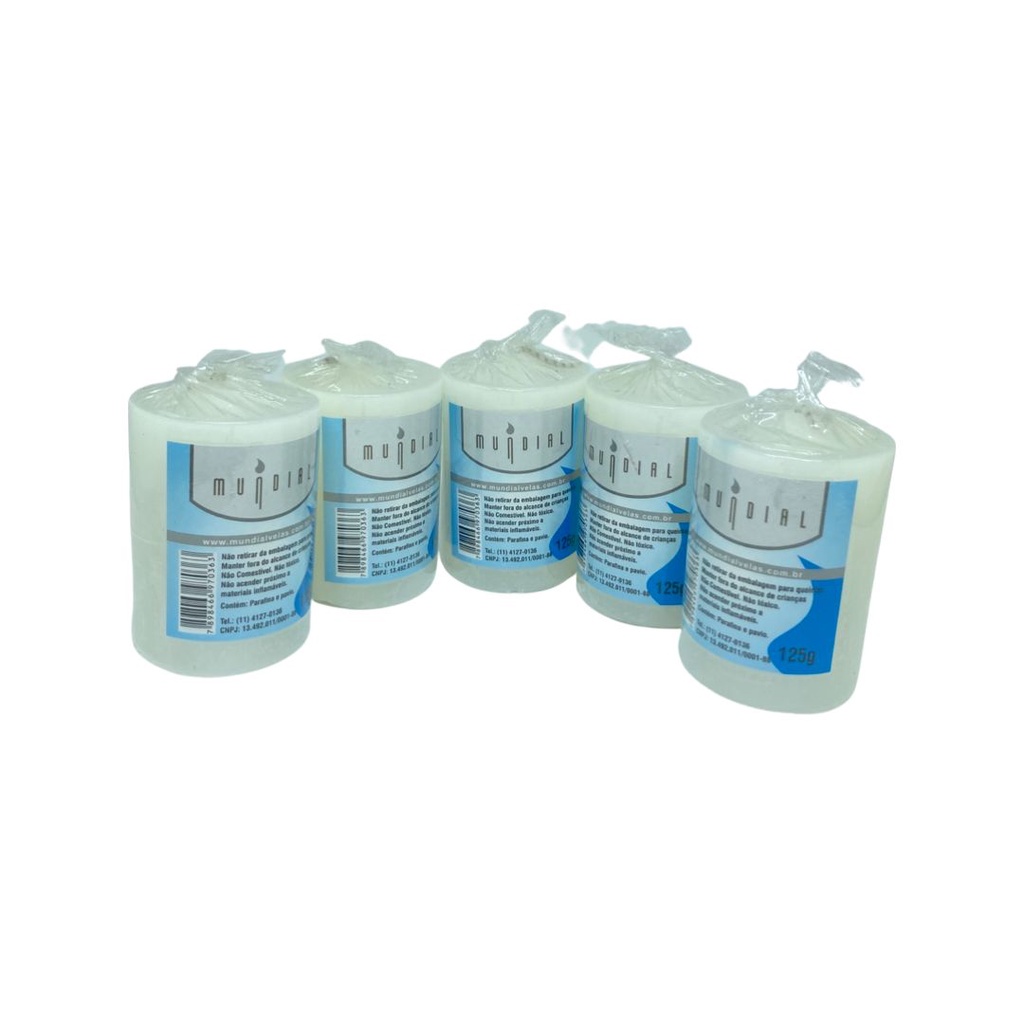 Kit 06 Velas De 3 Dias Brancas 100% Parafina Pura 125g em Oferta na Shopee
