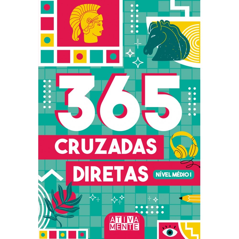 Livro 365 cruzadas diretas  - nível médio I em Oferta na Shopee