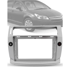 Moldura Painel 2 Din 9" Polegadas Citroen C4 Pallas 2008 até 2016