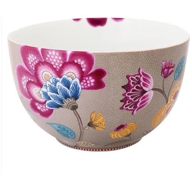 Tigela Caqui Floral Fantasy PIP STUDIO Para Cozinha Tigela de Porcelana Bacia