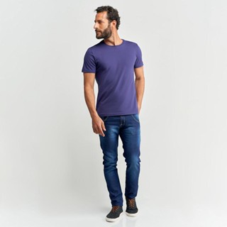 Camiseta Masculina Azul Lisa