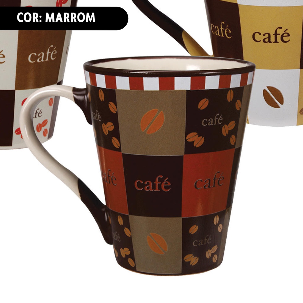 Caneca de Cerâmica 300ml Pilão Café Tuut — imagem 2 de 2