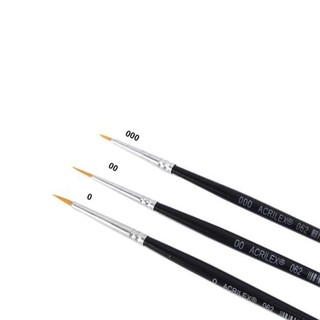 Kit 3 Pincéis Acabamento Acrilex Série 062 - 0, 00, 000 em Oferta na Shopee