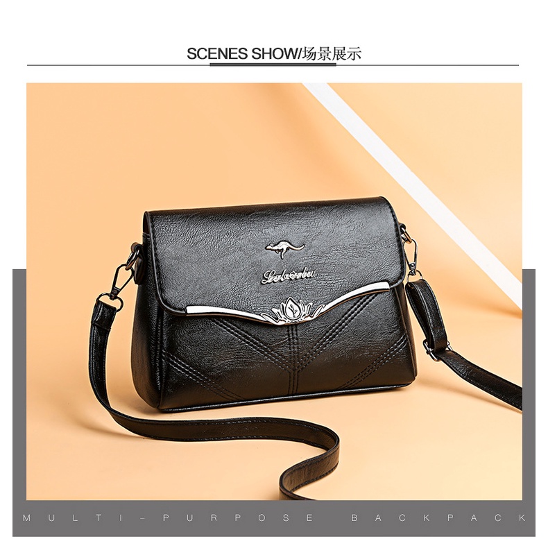 2023 new shoulder bag female temperament atmosphere Messenger bag female fashion mother bag soft leather large capacity — imagem 2 de 2