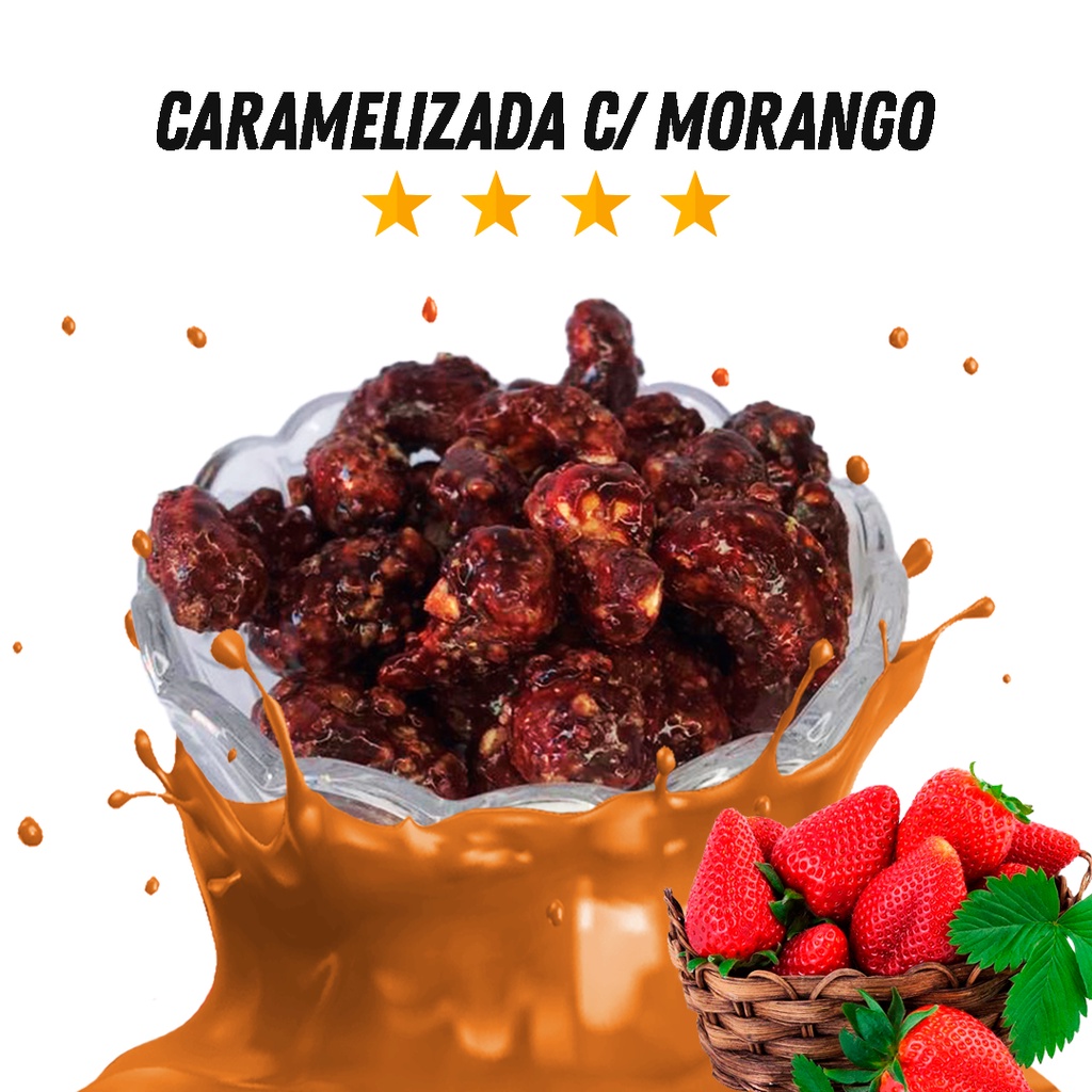Castanha de Caju Caramelizada com Morango - P&P em Oferta na Shopee