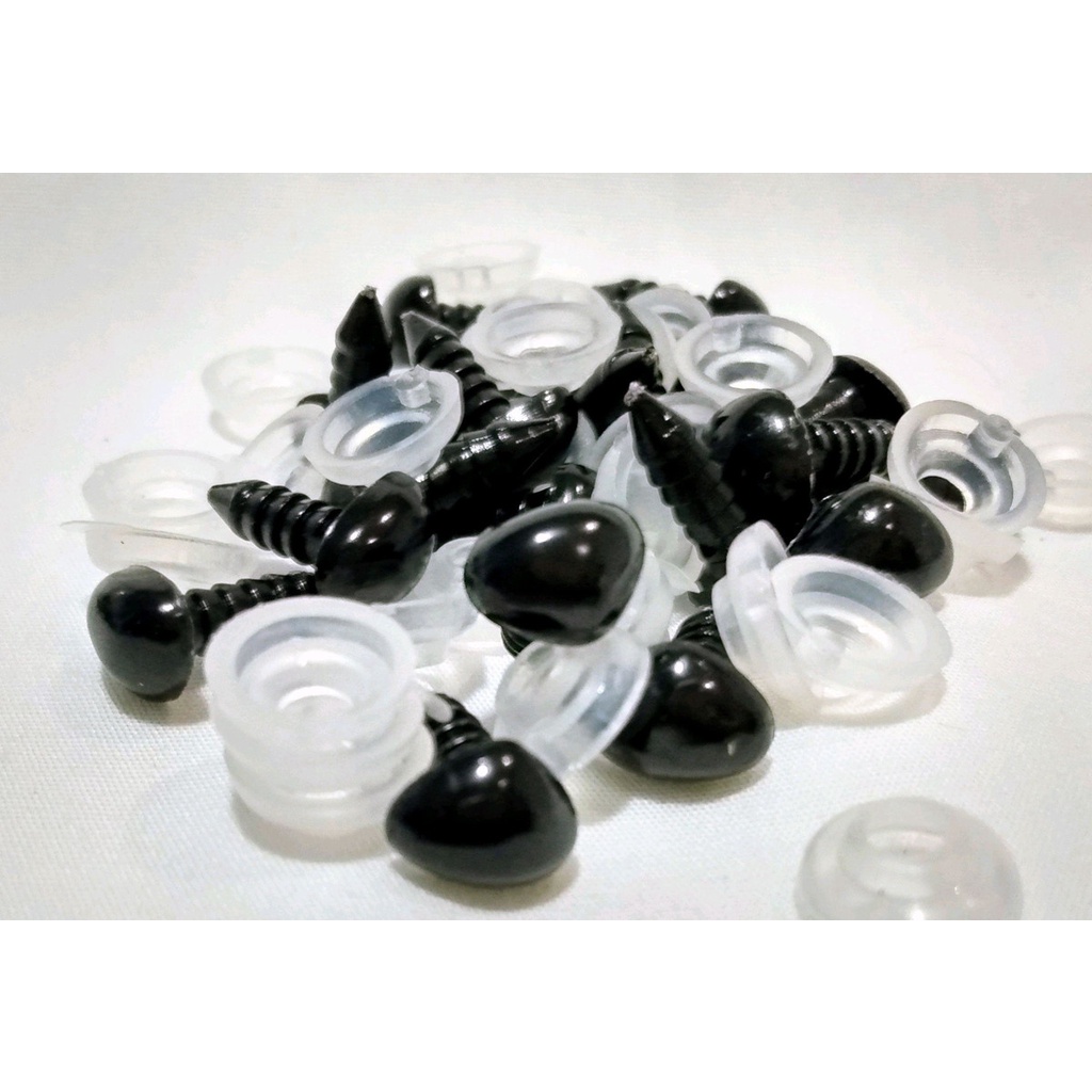 100 Fuça Focinhos Preto para Pelúcia e Amigurumi 7x9 mm em Oferta na Shopee