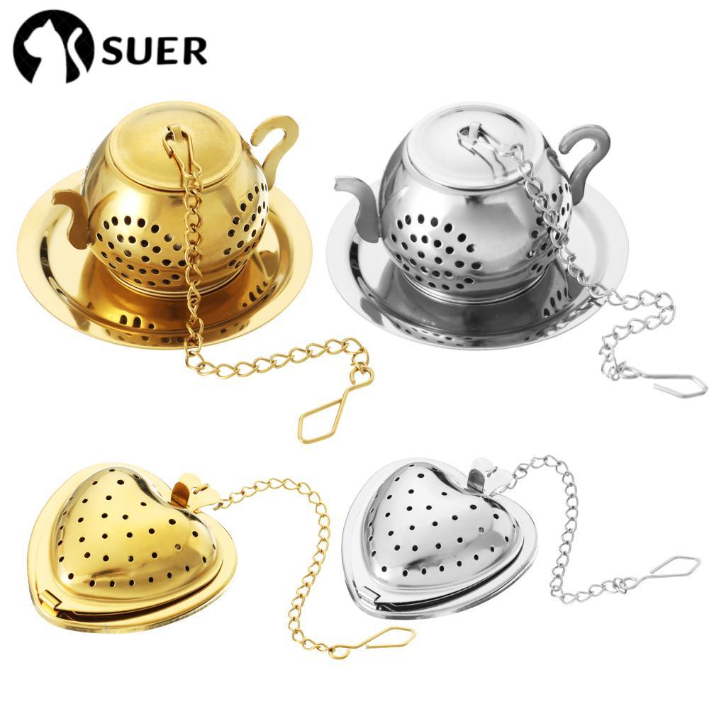 SUEBR Filtro Infusor De Chá Bola Steeper Aço Inoxidável